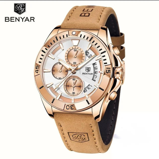 Sophisticated Stylish Benyar 5180 Men's Watch with Premium Box